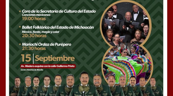 Mariachi, zapateado y canto en la verbena popular del 15 de septiembre