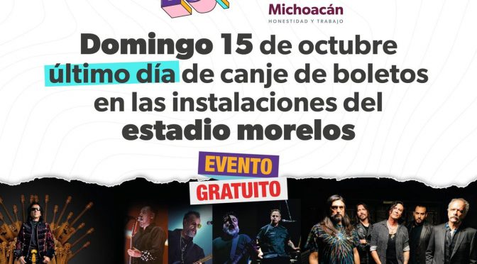 Hoy último día para obtener tus boletos para los conciertos en el Morelos