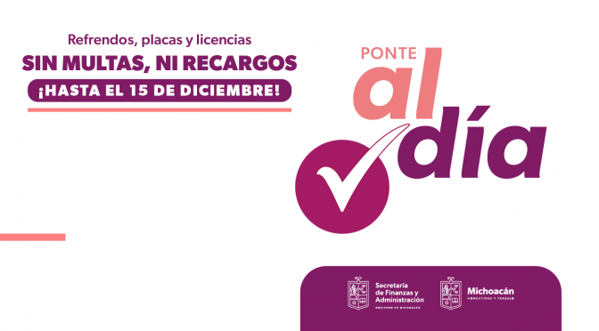 Hasta el 15 de diciembre, plazo para condonar recargos vehiculares