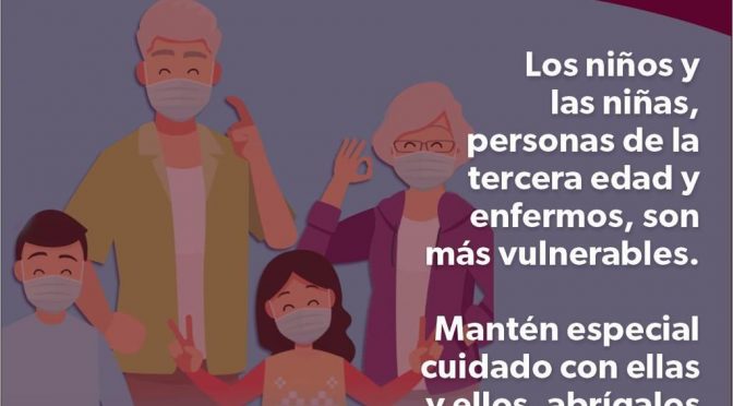 En época de frío pide PC cuidar a menores y adultos mayores
