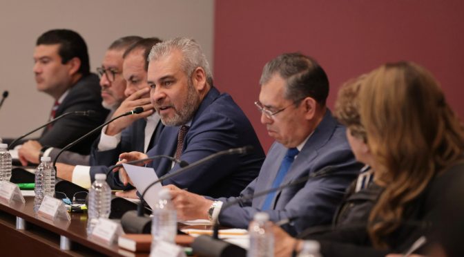 Propone Bedolla acciones para reforzar seguridad en Michoacán y estados colindantes